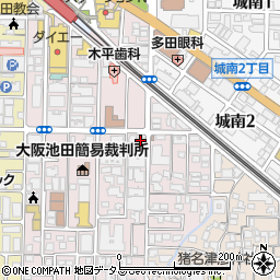 セブンイレブン池田駅南店周辺の地図