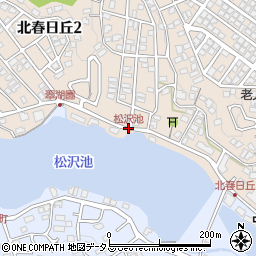 松沢池周辺の地図