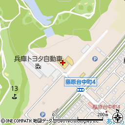 兵庫トヨタ自動車藤原台店周辺の地図