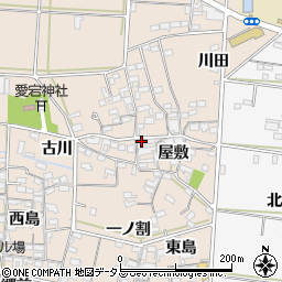愛知県西尾市一色町治明屋敷212周辺の地図