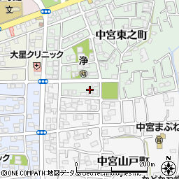 大阪府枚方市中宮東之町1周辺の地図