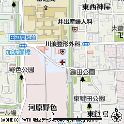 京都府京田辺市河原神谷2-9周辺の地図