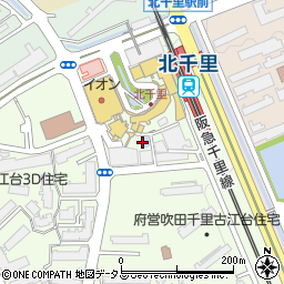 東進衛星予備校　北千里駅前校周辺の地図