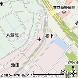 愛知県豊川市当古町松下周辺の地図