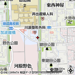 京都府京田辺市河原神谷2周辺の地図