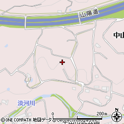 兵庫県神戸市北区淡河町（中山）周辺の地図