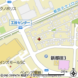 静岡県浜松市浜名区新都田周辺の地図