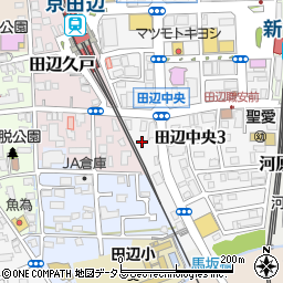 キョウテク京都銀行田辺支店パーキング周辺の地図