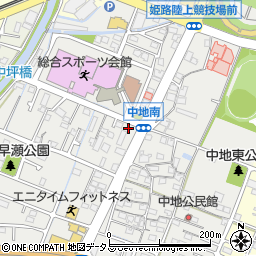 兵庫県姫路市中地284周辺の地図