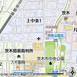 カケヤパーク茨木税務署前駐車場周辺の地図