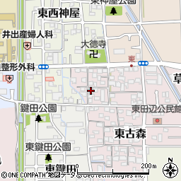 京都府京田辺市東古森44周辺の地図
