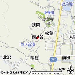 愛知県蒲郡市一色町（西ノ谷）周辺の地図