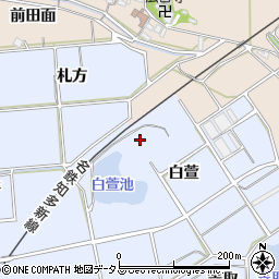 愛知県常滑市坂井（奥白萱）周辺の地図