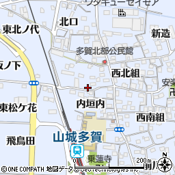 京都府綴喜郡井手町多賀西北組22周辺の地図