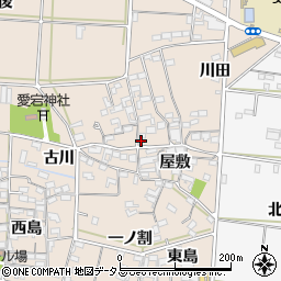 愛知県西尾市一色町治明屋敷19周辺の地図