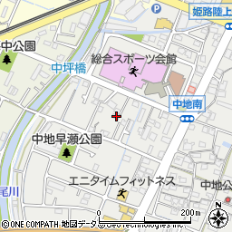 兵庫県姫路市中地476周辺の地図