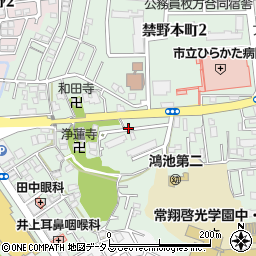 大阪府枚方市禁野本町周辺の地図
