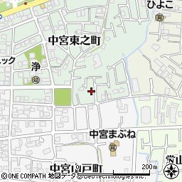 大阪府枚方市中宮東之町38周辺の地図