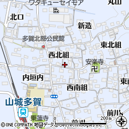 京都府綴喜郡井手町多賀西北組10周辺の地図
