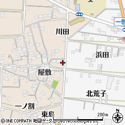 愛知県西尾市一色町治明屋敷49周辺の地図