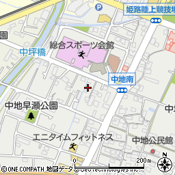 兵庫県姫路市中地278周辺の地図