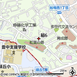 大阪府箕面市稲6丁目9-27周辺の地図