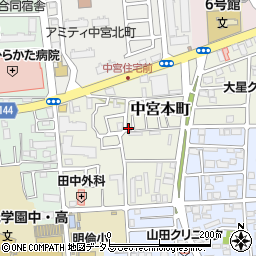 大阪府枚方市中宮本町11-35周辺の地図