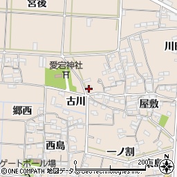 愛知県西尾市一色町治明屋敷2周辺の地図