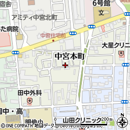 大阪府枚方市中宮本町11-19周辺の地図
