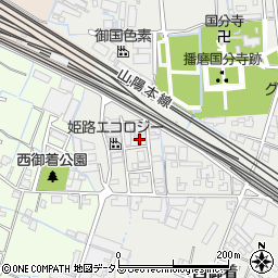 兵庫県姫路市御国野町西御着610周辺の地図