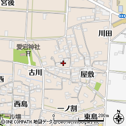 愛知県西尾市一色町治明屋敷14周辺の地図