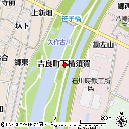 愛知県西尾市吉良町下横須賀（本山）周辺の地図