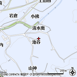 京都府綴喜郡井手町多賀池谷周辺の地図