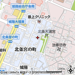 兵庫県姫路市北条宮の町197周辺の地図