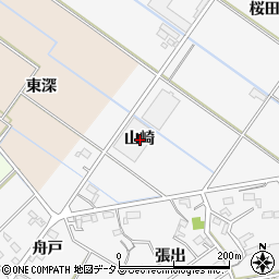 愛知県西尾市吉良町友国山崎周辺の地図