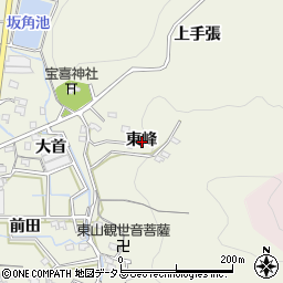 愛知県蒲郡市一色町東峰周辺の地図