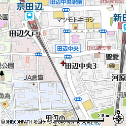 京都銀行田辺支店周辺の地図