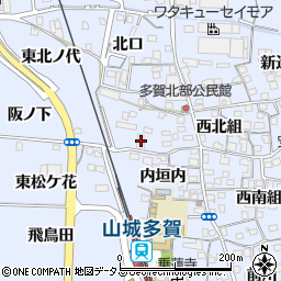 京都府綴喜郡井手町多賀西北組26周辺の地図