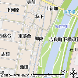 愛知県西尾市笹曽根町郷東周辺の地図