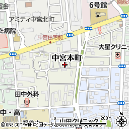 大阪府枚方市中宮本町11-17周辺の地図