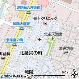 兵庫県姫路市北条宮の町194周辺の地図