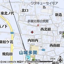 京都府綴喜郡井手町多賀西北組23周辺の地図