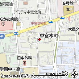 大阪府枚方市中宮本町11-37周辺の地図