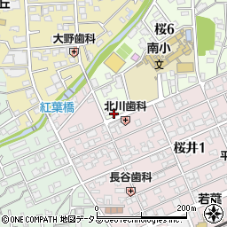 上ノ山内科医院周辺の地図