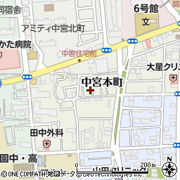大阪府枚方市中宮本町11-25周辺の地図