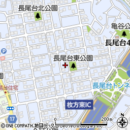 大阪府枚方市長尾台周辺の地図