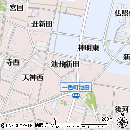 〒444-0401 愛知県西尾市一色町池田の地図