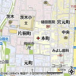 大阪府茨木市本町4周辺の地図