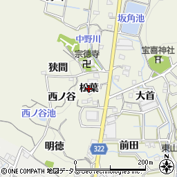 愛知県蒲郡市一色町（松葉）周辺の地図