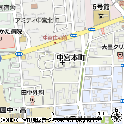 大阪府枚方市中宮本町11-24周辺の地図